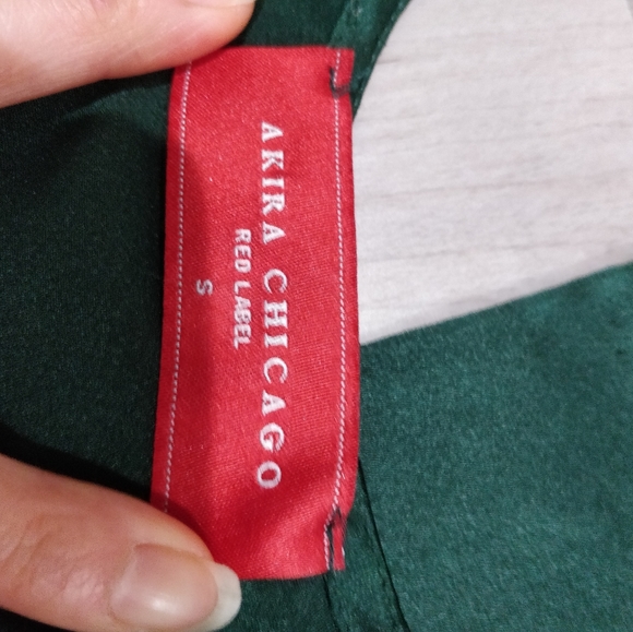 Akira Red Label silky green camisole blouse - Picture 12 of 12